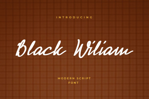 Black Wiliam: A Versatile Script Font for Editorial Design
