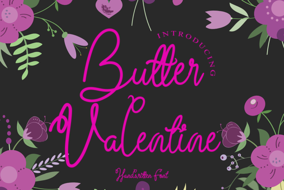 Butter Valentine: A Whimsical Script Font for Editorial Design